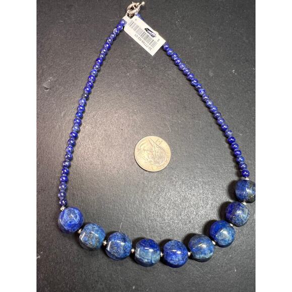NEW lapis and sterling silver 18 inch necklace - Picture 5 of 15